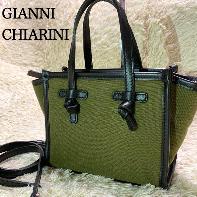 【美品】GIANNI CHIARINI マルチェッラ Mサイズ カーキ