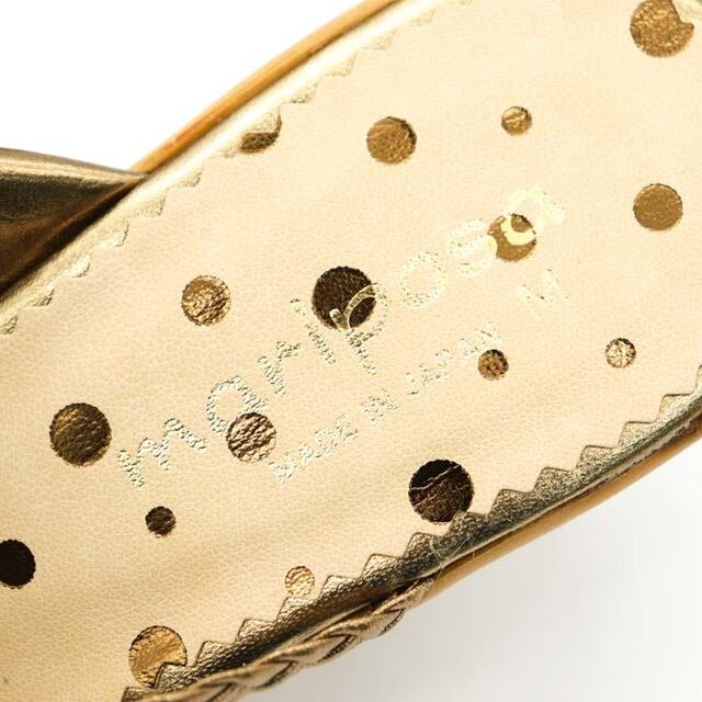 マリポサ サンダル 美品 ウェッジソール 日本製 シューズ 靴 レディース Mサイズ ゴールド mariposa レディースの靴/シューズ(サンダル)の商品写真