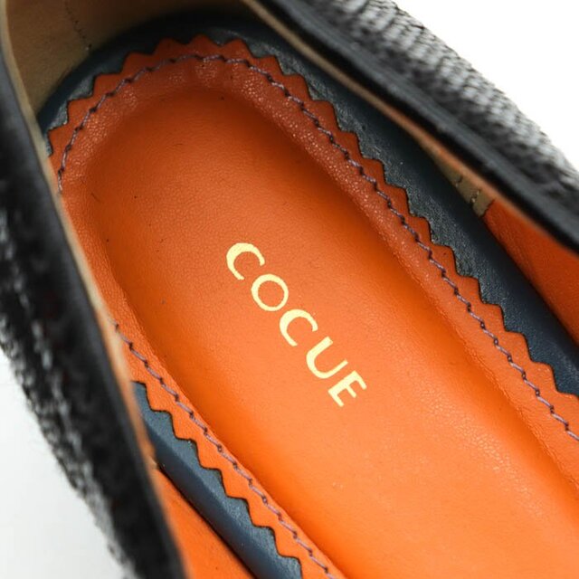 COCUE(コキュ)のコキュ フラットシューズ スパンコール ラウンドトゥ スリッポン シューズ 靴 黒 レディース 23.5cmサイズ ブラック cocue レディースの靴/シューズ(ハイヒール/パンプス)の商品写真