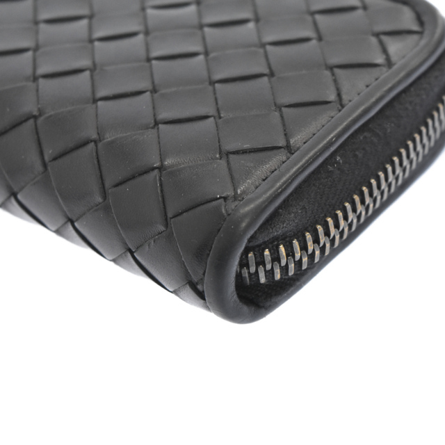 BOTTEGA VENETA ボッテガヴェネタ イントレチャート ラウンドジップウォレット コインケース B0227989C ブラック