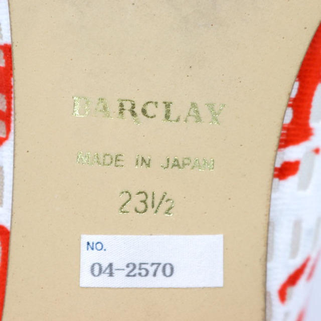 バークレー バレエシューズ フラットシューズ リボン パンプス 日本製 シューズ 靴 レディース 23.5cmサイズ オレンジ BARCLAY 3