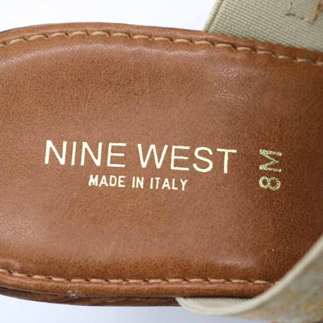NINE WEST(ナインウエスト)のナインウエスト サンダル ウェッジソール 伊製 ダブルストラップ ブランド シューズ 厚底 靴 レディース 8Mサイズ ブラウン NINE WEST レディースの靴/シューズ(サンダル)の商品写真