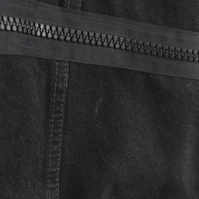 BASSCOUTUR NIUKU ニウク ジップデザインデニム再構築ジャケット ブラック メンズのジャケット/アウター(Gジャン/デニムジャケット)の商品写真