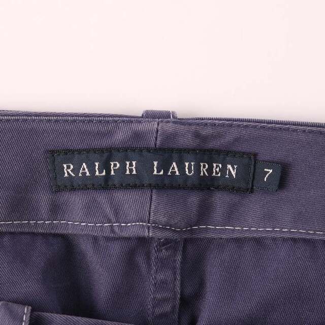 Ralph Lauren(ラルフローレン)のラルフローレン ショートパンツ ボタンフライ ステッチ ウエストベルト ボトムス コットン レディース 7サイズ ネイビー RALPH LAUREN レディースのパンツ(ショートパンツ)の商品写真