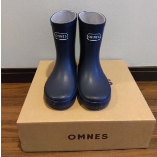 オムネス(OMNES)の美品！OMNES ネイビー　16センチ(長靴/レインシューズ)