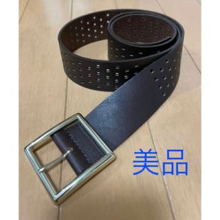 ✨美品　革ベルト　こげ茶✨(ベルト)