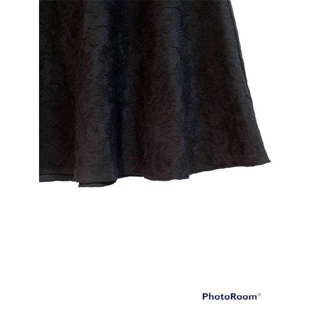 Rope' Picnic(ロペピクニック)の匿名配送　ロペピクニック　レース　フレアースカート　クロ　ミニスカート　シンプル レディースのスカート(ミニスカート)の商品写真