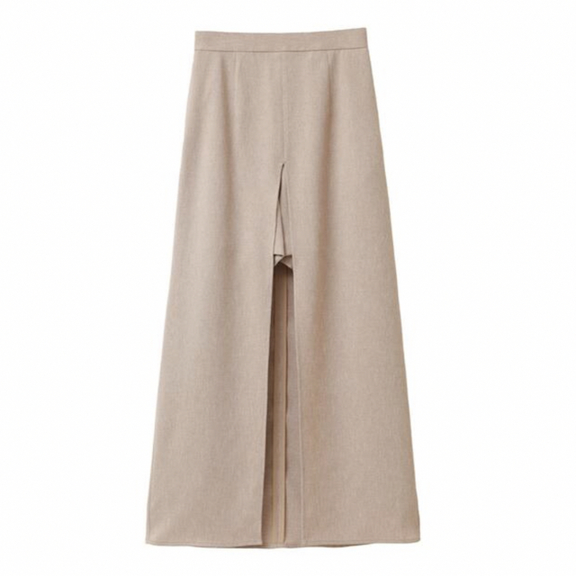 DEEP SLIT SHORT PANTS LAYER SKIRT