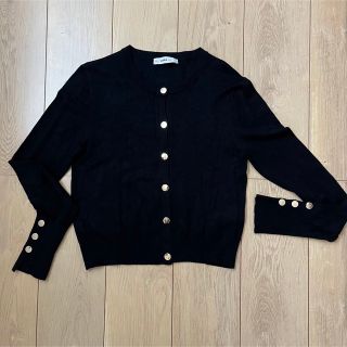 ザラ(ZARA)の【送料込】ZARA／ニット／カーディガン／ブラック(カーディガン)