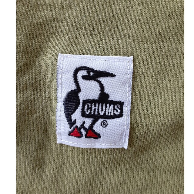 CHUMS(チャムス)のCHUMS(チャムス)カットソー(七分袖)グリーン メンズＬサイズ　スウェット メンズのトップス(Tシャツ/カットソー(七分/長袖))の商品写真