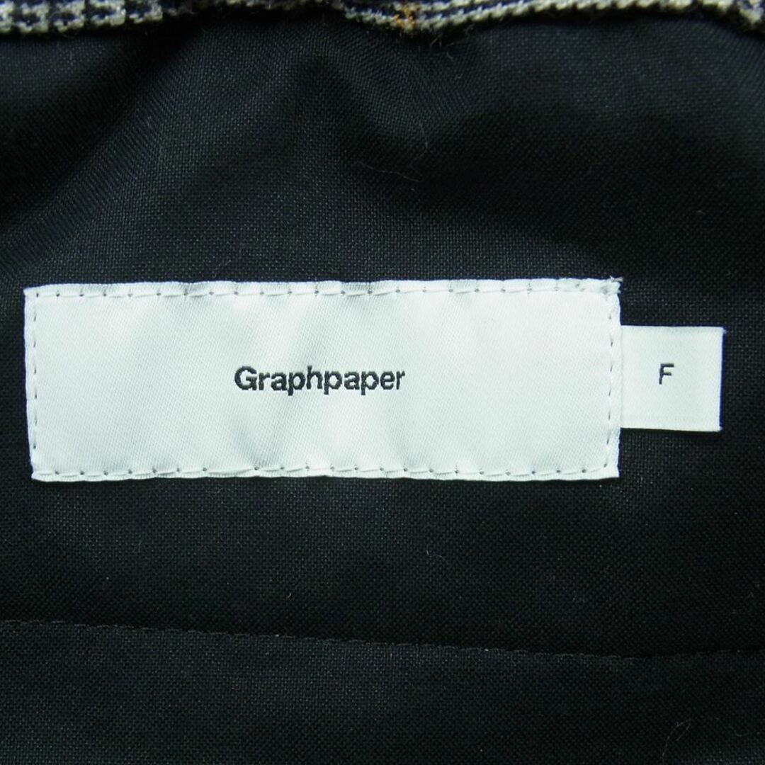 GRAPHPAPER グラフペーパー GM184-40507 Glencheck Wool Cook Pants グレンチェック パンツ 日本製 グレー系 F