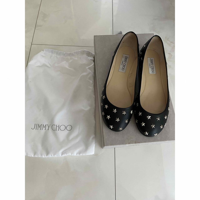 JIMMY CHOO ジミーチュウ GWENN FLATスタッズフラットシューズ