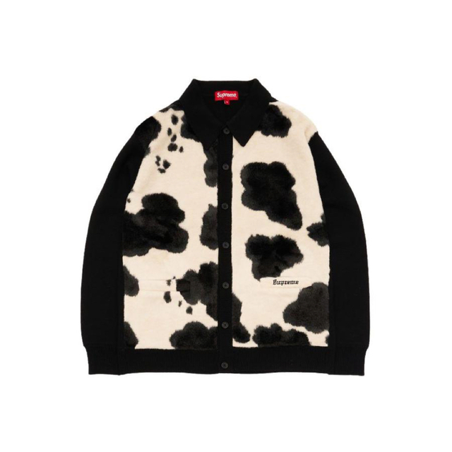 SUPREME Cow Print Cardigan サイズ:L カーディガン