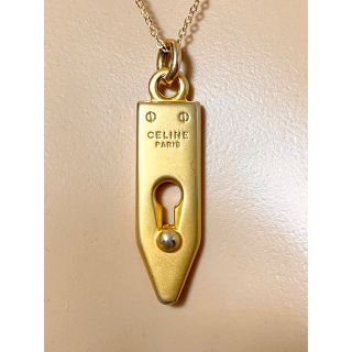 celine - 美品レア セリーヌ ビンテージ メタルチャーム ネックレスの