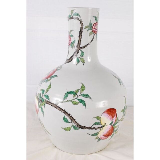 メーカー公式ショップ】 牡丹 花瓶 花器 大清乾隆年製 美品 桃 高さ メーカー公式ショップ】 牡丹 花瓶 花器 大清乾隆年製 美品 桃 高さ