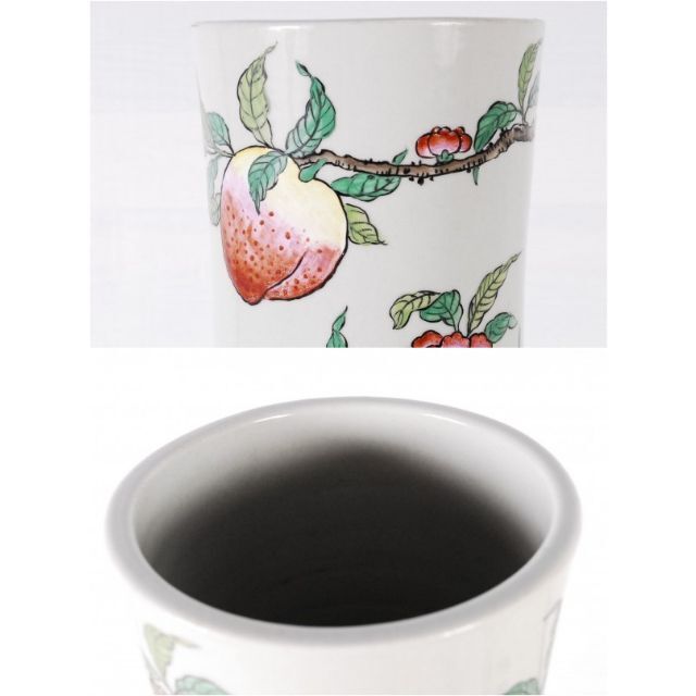 美品 大清乾隆年製 大型花器 花瓶 牡丹 桃 中国古美術 高さ60.5 美品 大清乾隆年製 大型花器 花瓶 牡丹 桃 中国古美術 高さ60.5