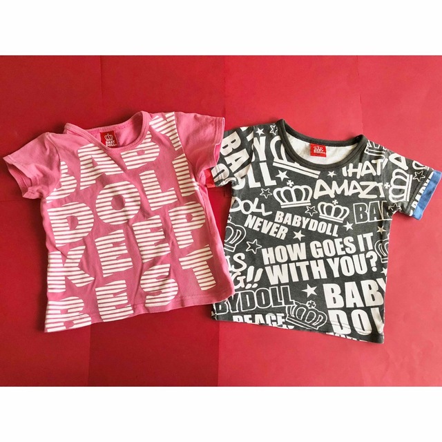 BABYDOLL - baby doll ベビードール 100サイズ ロゴTシャツ 半袖 2枚セット の通販 by ???? |ベビードールならラクマ