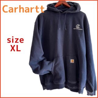 カーハート(carhartt)の【送料無料】カーハート　carhartt スウェット　パーカー　ネイビー　XL(パーカー)