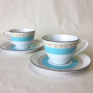 ノリタケ(Noritake)のノリタケ  ハミングブルー カップ & ソーサー ペア ティー コーヒー(グラス/カップ)