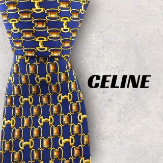 セリーヌ(celine)の【4782】良品！CELINE セリーヌ　ネクタイ　ブルー系(ネクタイ)