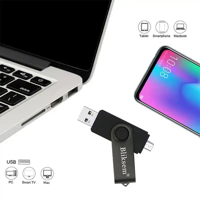 USBメモリー　フラッシュドライブ　64G 2-IN-1 スマホ/家電/カメラのPC/タブレット(PC周辺機器)の商品写真