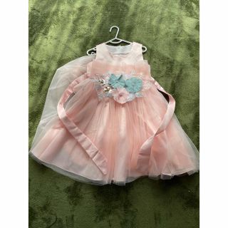 ラスト 新品110cm♡キッズ お花のドレス発表会 結婚式(ドレス/フォーマル)