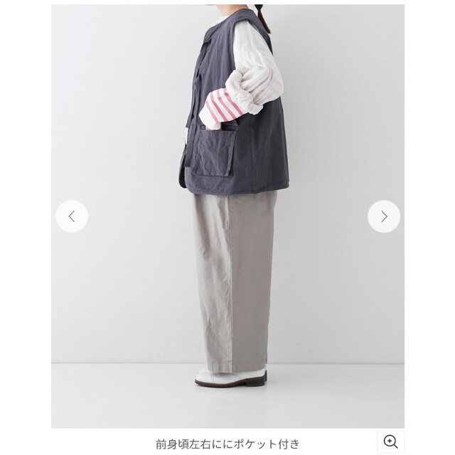 nest Robe - ネストローブ スーピマコットンリネン リボンベストの通販