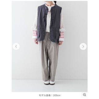 nest Robe - ネストローブ スーピマコットンリネン リボンベストの