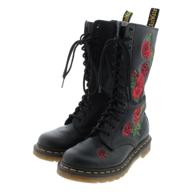 ブーツ Dr.Martens ドクターマーチン ブーツ 3(21.5cm位) 黒x赤x緑