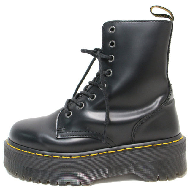 Dr.Martens ドクターマーチン ブーツ シューズ 靴 ブラック 黒 UK5 24cm ミドル丈 レースアップ ジップ 8ホール 厚底 スムースレザー JADON トレンド ウェッジソール カジュアル かっこいい 定番 【レディース】【K3665】ブーツ