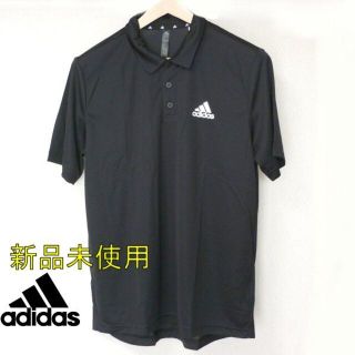 アディダス(adidas)の新品未使用◆(O)(XL)アディダス 黒/ブラック 半袖ポロシャツ/薄手(ポロシャツ)