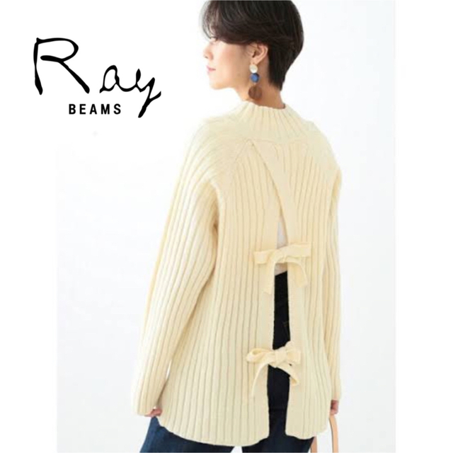 【Ray BEAMS】バックリボンロングプルオーバー