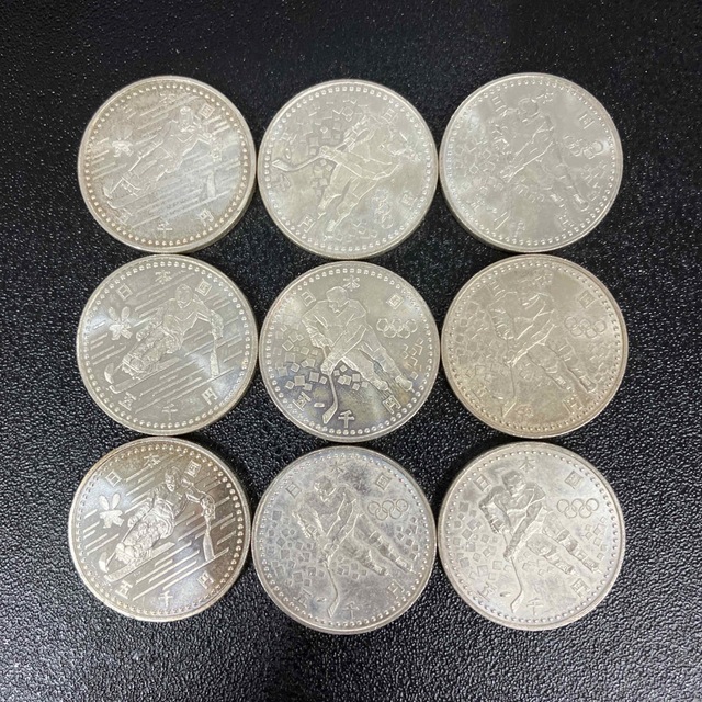 長野冬季オリンピック記念5000銀貨 2種目 9枚セット
