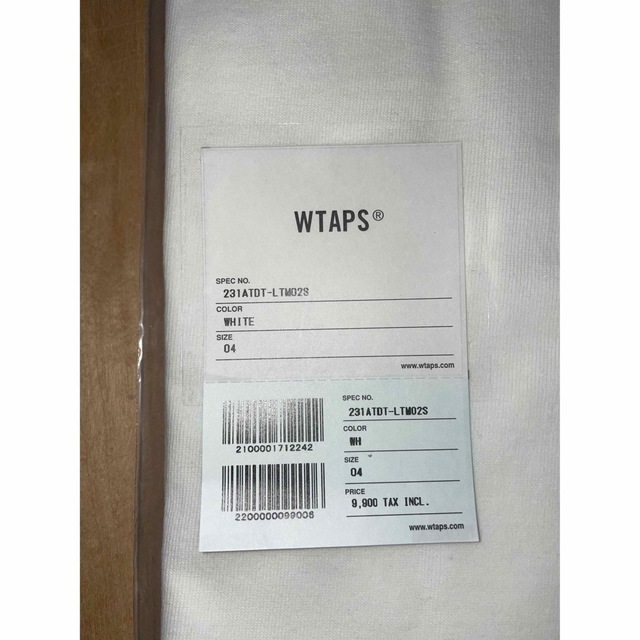 W)taps(ダブルタップス)のWTAPS 23SS VISUAL UPARMORED LS WHITE XL メンズのトップス(Tシャツ/カットソー(七分/長袖))の商品写真