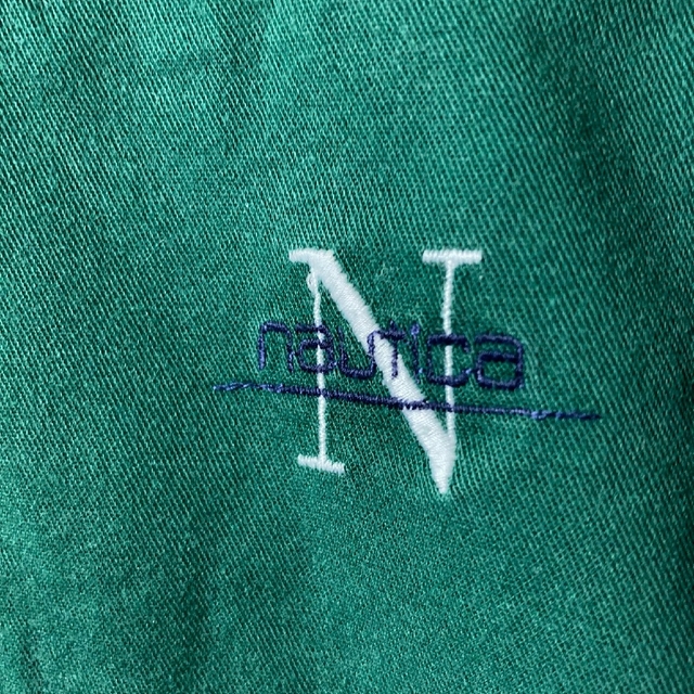 NAUTICA(ノーティカ)の90s ノーティカ コットン 長袖シャツ グリーン アメリカ古着 US古着 メンズのトップス(シャツ)の商品写真