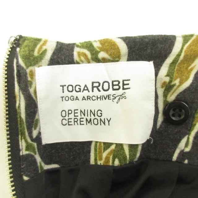 TOGA(トーガ)のトーガ TOGA 迷彩 タイトスカートS オリーブ サスペンダー欠品 ECM レディースのスカート(ひざ丈スカート)の商品写真
