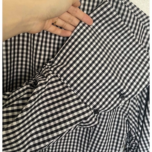 LE CIEL BLEU(ルシェルブルー)の美品　ルシェルブルー　ギンガムチェックシャツ レディースのトップス(シャツ/ブラウス(長袖/七分))の商品写真