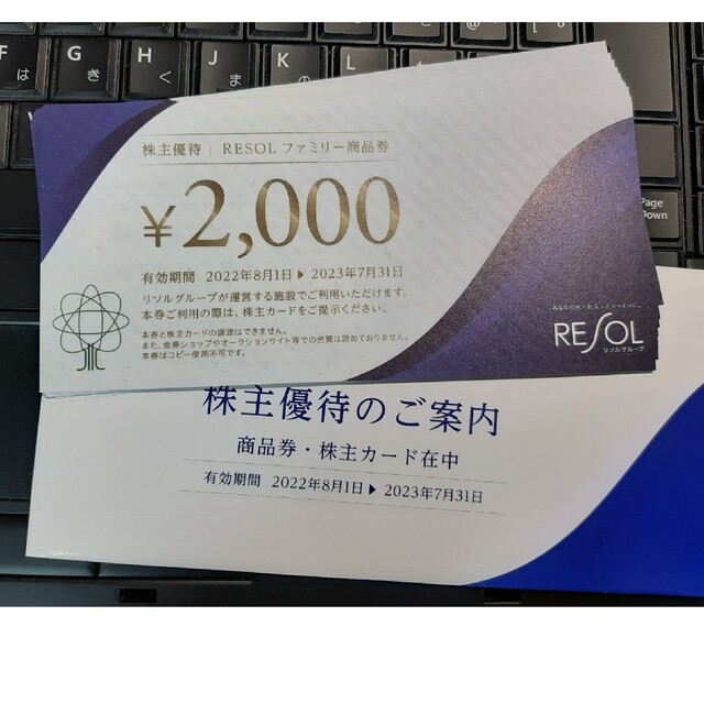 リソル 株主優待 20000円分