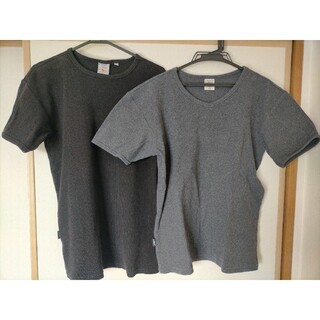 アヴィレックス(AVIREX)のAVIREX Tシャツ L  黒/チャコール 2枚セット(Tシャツ/カットソー(七分/長袖))