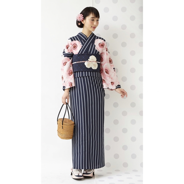 ふりふ 浴衣単品「姉萌音」 可愛いクリスマスツリーやギフトが