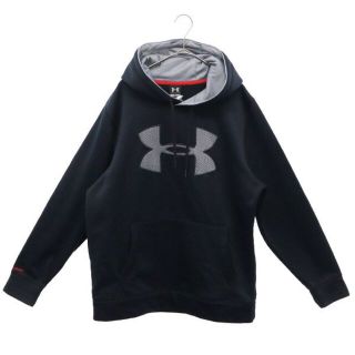 アンダーアーマー(UNDER ARMOUR)のアンダーアーマー 刺繍 スウェットパーカー MD ブラック系 UNDER ARMOUR プルパーカー メンズ 【中古】  【230315】(パーカー)