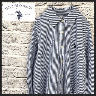 ユーエスポロアッスン(U.S. POLO ASSN.)のU.S POLO ASSN ストライプシャツ　シャツワンピース [ L ](シャツ/ブラウス(長袖/七分))