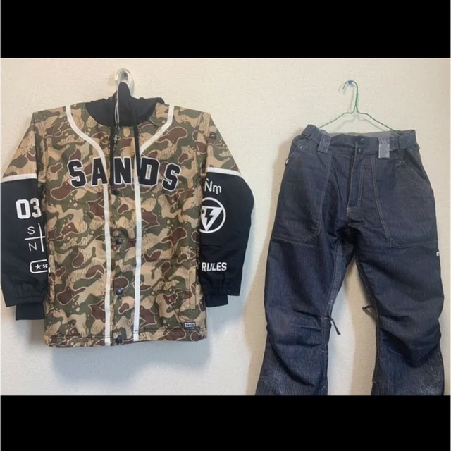 美品 SANDS サンズ スノボーウェア 上下セット M size