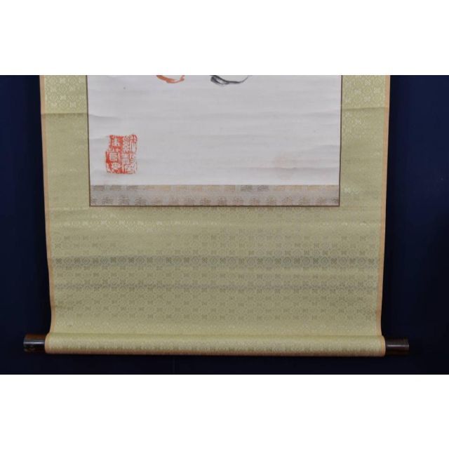 真作】拈華/達磨画賛/ダルマ図/ねんげ/掛軸☆宝船☆AB-331の通販 真作】拈華/達磨画賛/ダルマ図/ねんげ/掛軸☆宝船☆AB-331の通販