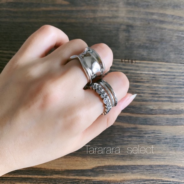 ●silver925 ワイドbonecuff ring● レディースのアクセサリー(リング(指輪))の商品写真