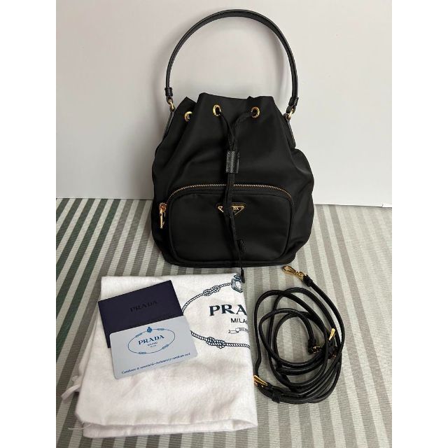 お年玉セール特価】 PRADA ナイロン ショルダーバッグ 巾着1BH038