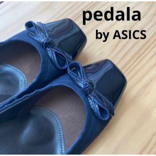 アシックス(asics)の新品未使用　asics pedala ネイビー　パンプス(ハイヒール/パンプス)