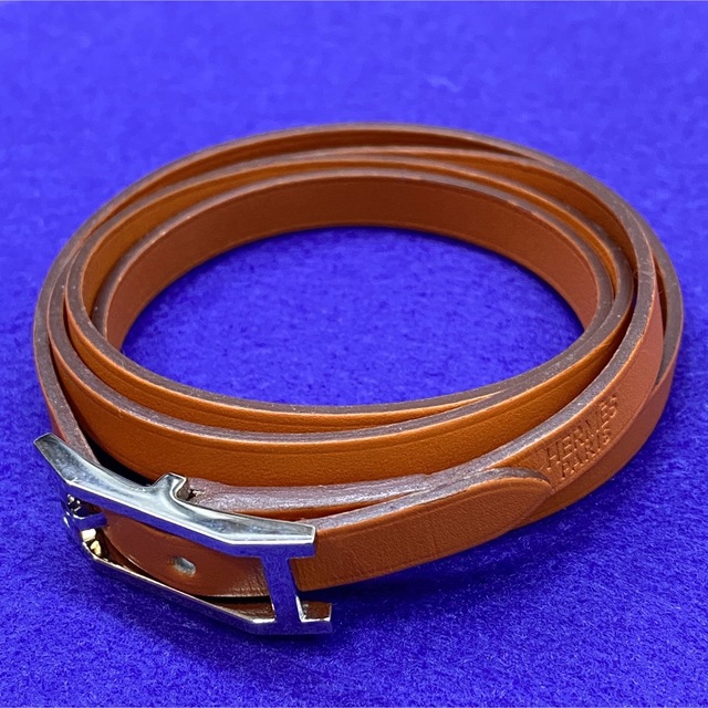 エルメス HERMES レザーブレスレット《アピ3》MM