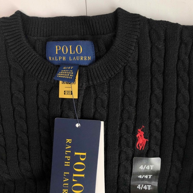 POLO RALPH LAUREN(ポロラルフローレン)の新作◇ラルフローレン ガールズ ミニケーブルコットンカーディガン 4T/110 キッズ/ベビー/マタニティのキッズ服女の子用(90cm~)(カーディガン)の商品写真