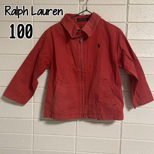 Ralph Lauren(ラルフローレン)のラルフローレン キッズ アウター ジャンパー  100 子ども　赤　レッド キッズ/ベビー/マタニティのキッズ服女の子用(90cm~)(ジャケット/上着)の商品写真